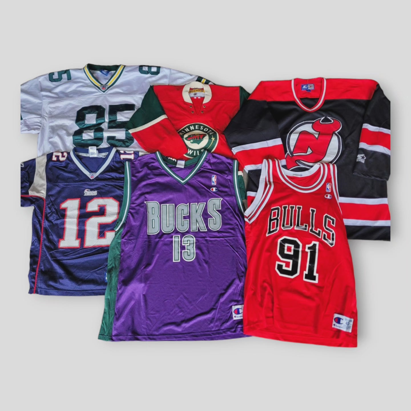 Jerseys NBA NFL NHL 25 pieces ONEvintagewholesale